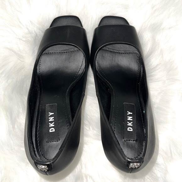 DKNY Claudia Peep Toe High Heeled Shoes Size 6 - Picture 3 of 8